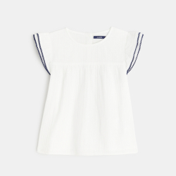 بلوزة من الشاش القطني،...